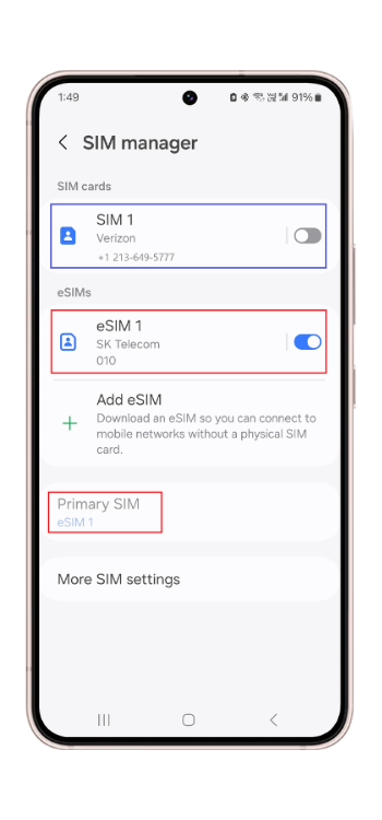 Android 설정 스크린샷