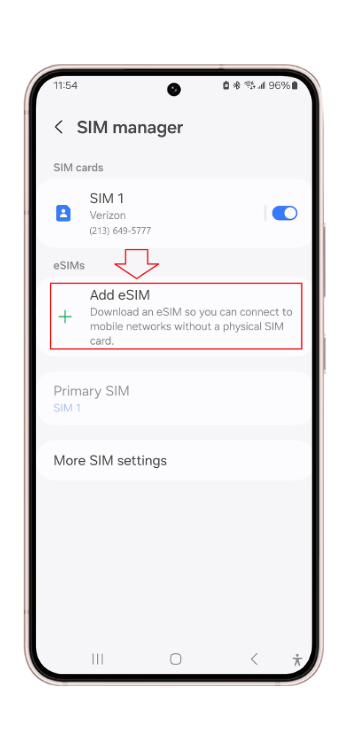 eSIM 추가