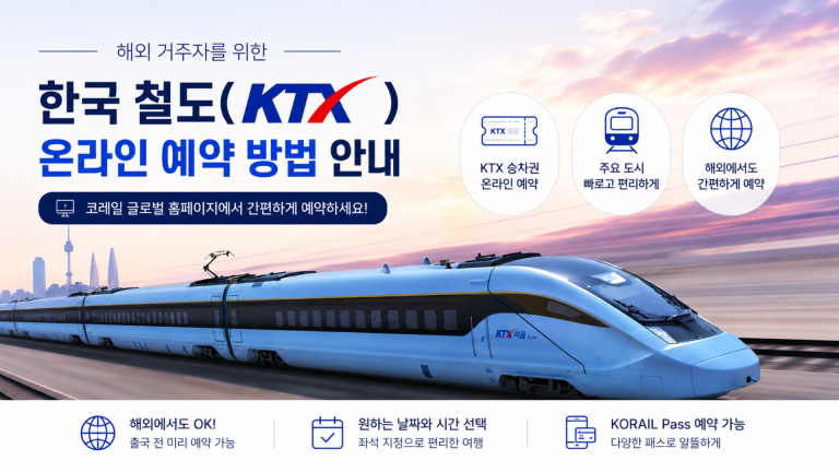 해외 거주자를 위한 한국 철도 KTX 온라인 예약 방법 안내 이미지