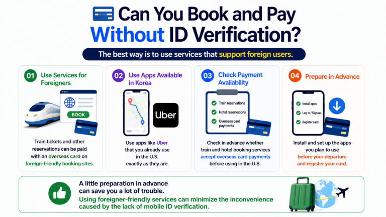 How short-term visitors can book and pay in Korea without mobile identity verification